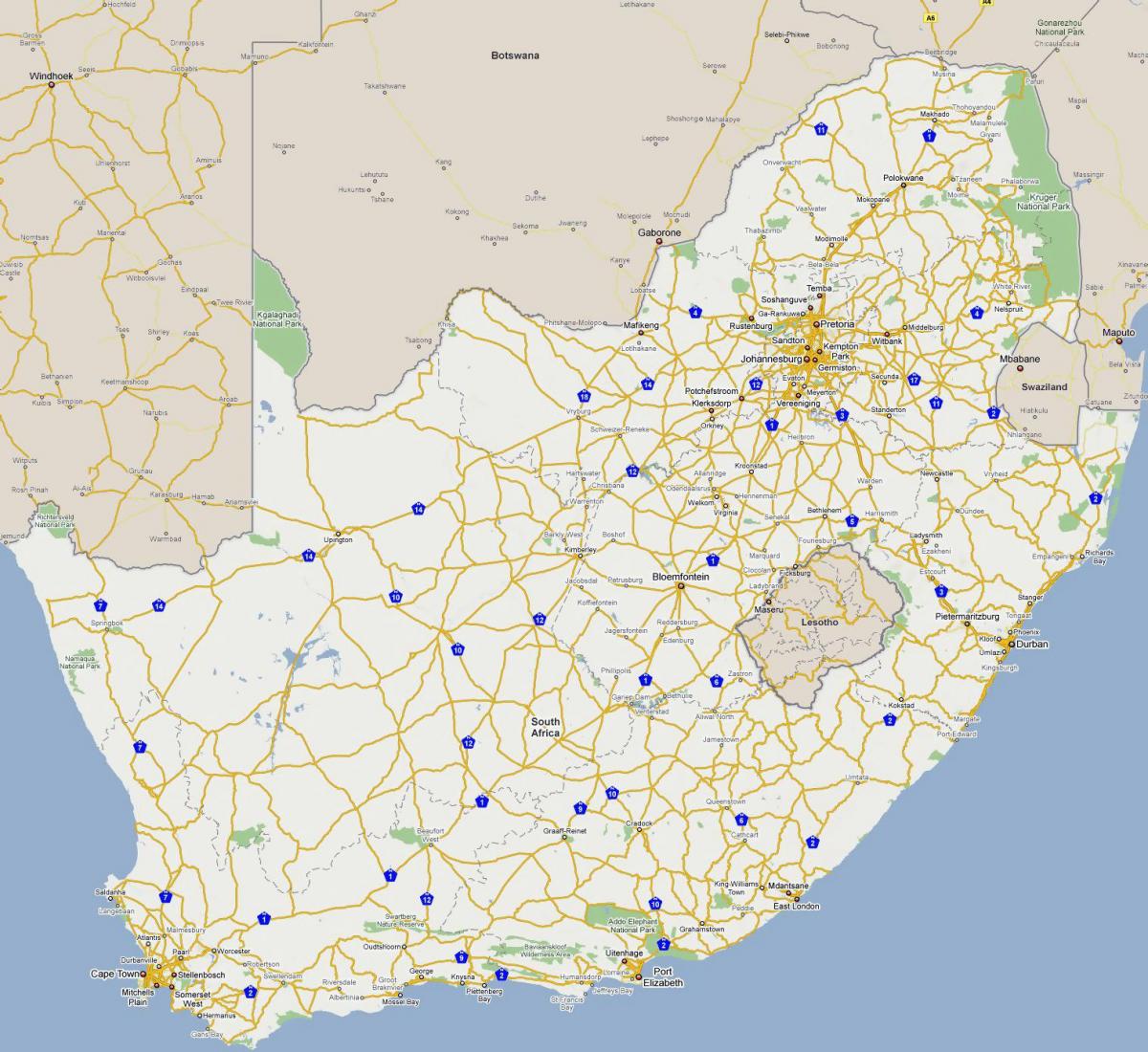Motorway map of South Africa